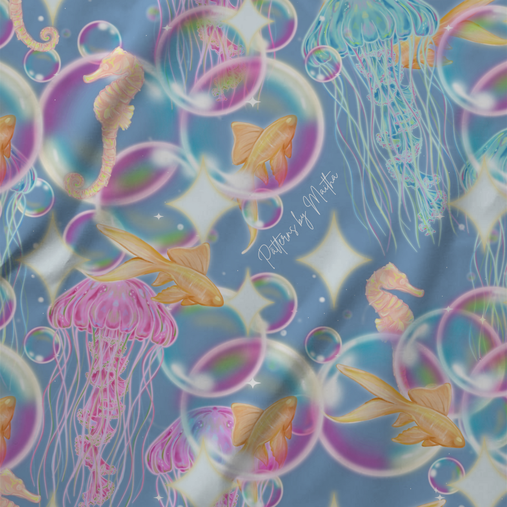 Sea Glow Cotton Fabric