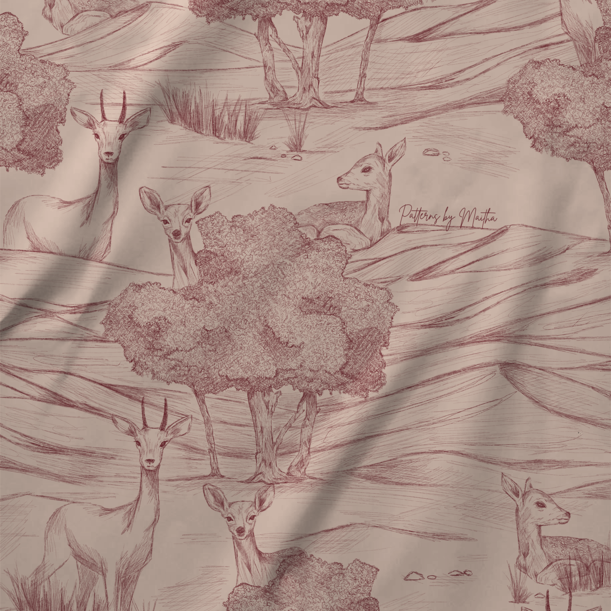 Gazelle Silk Fabric