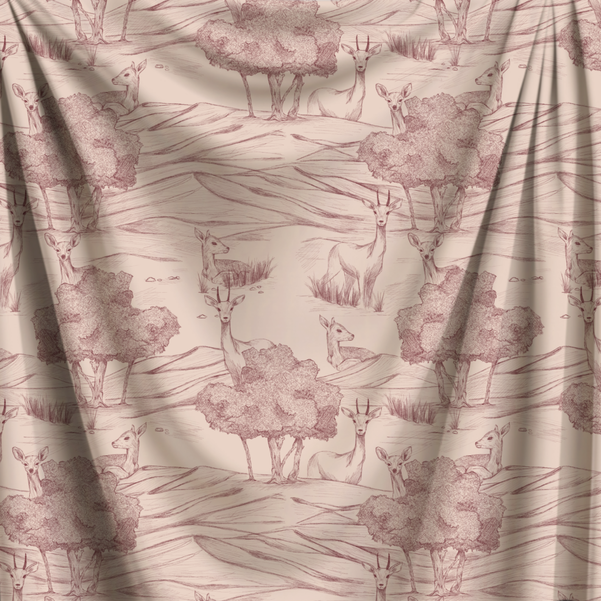 Gazelle Silk Fabric