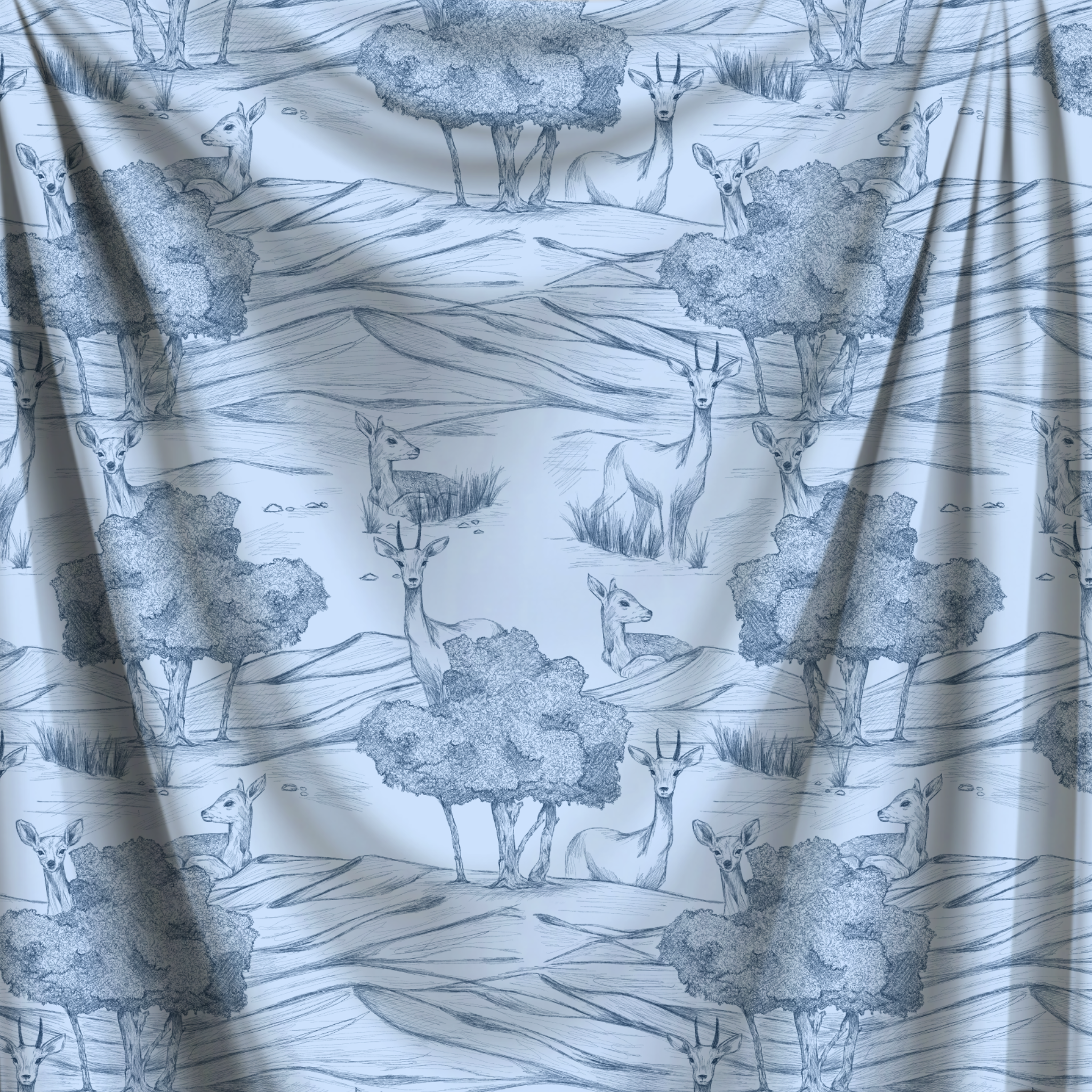 Gazelle Silk Fabric