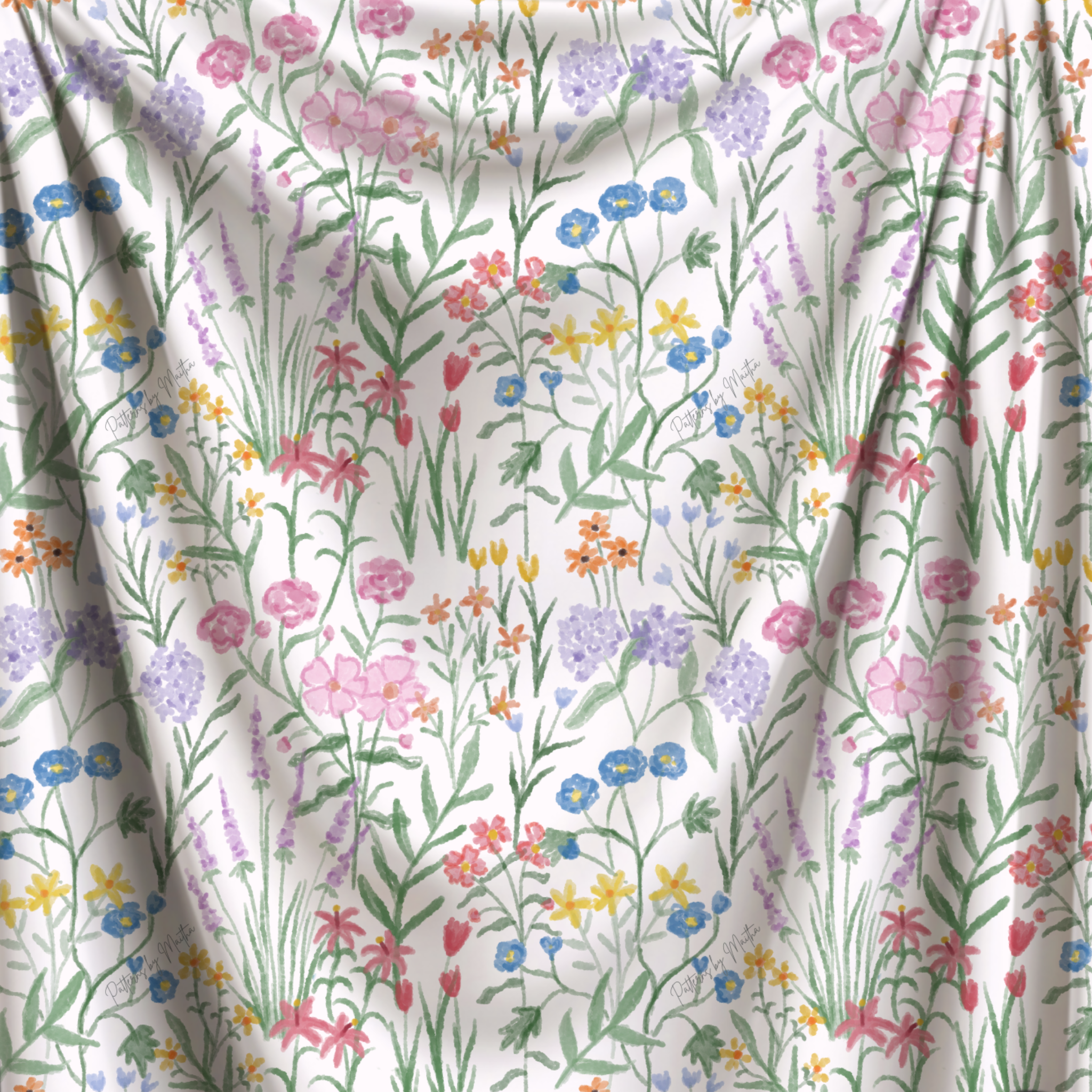 Soft Blooms Cotton Fabric