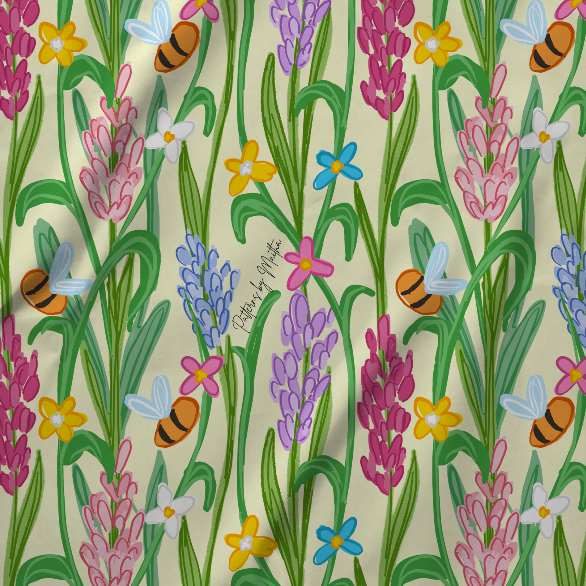 Busy Bees Cotton Fabric
