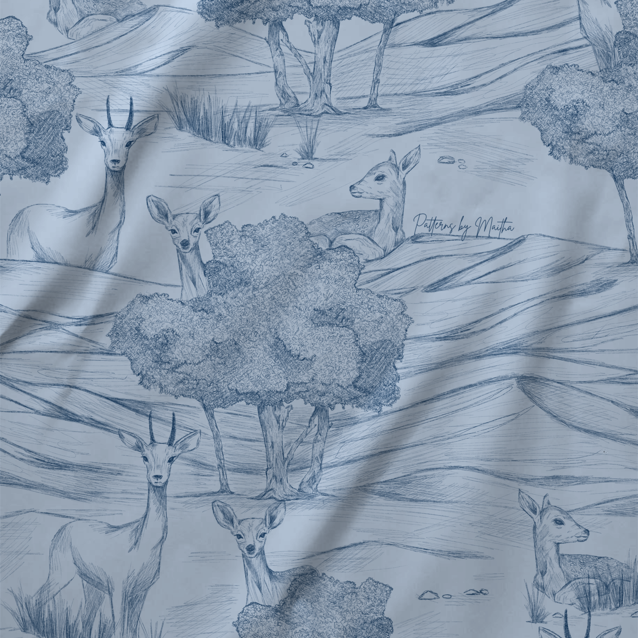 Gazelle Silk Fabric