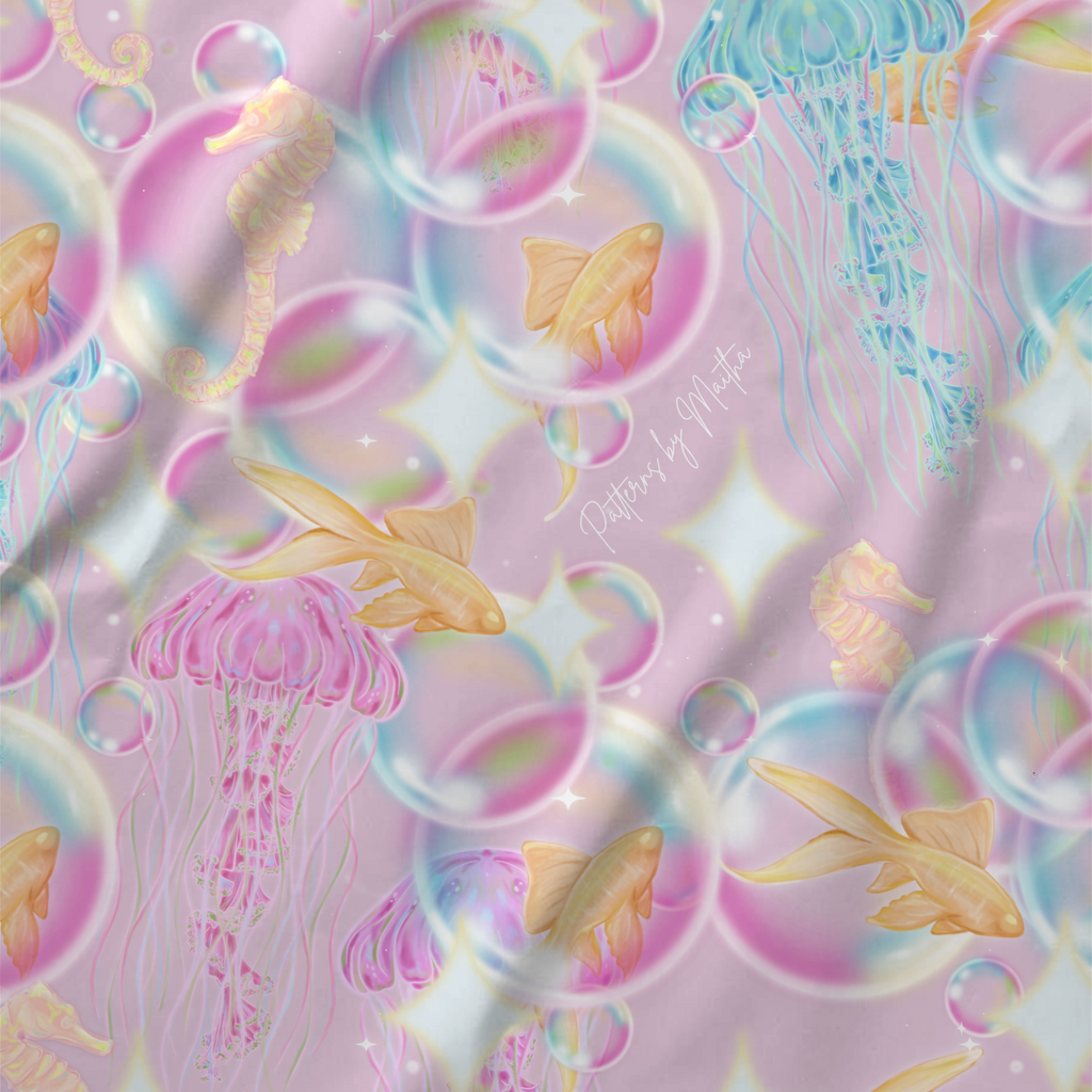 Sea Glow Cotton Fabric