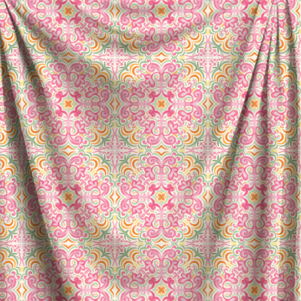 Pink Mosaic Digital Pattern