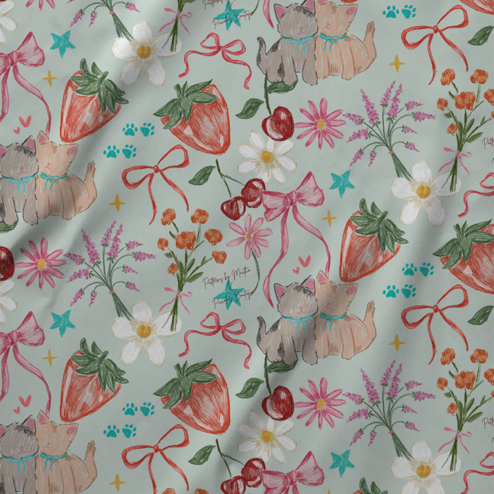 Little Sweethearts Pets Cotton Fabric