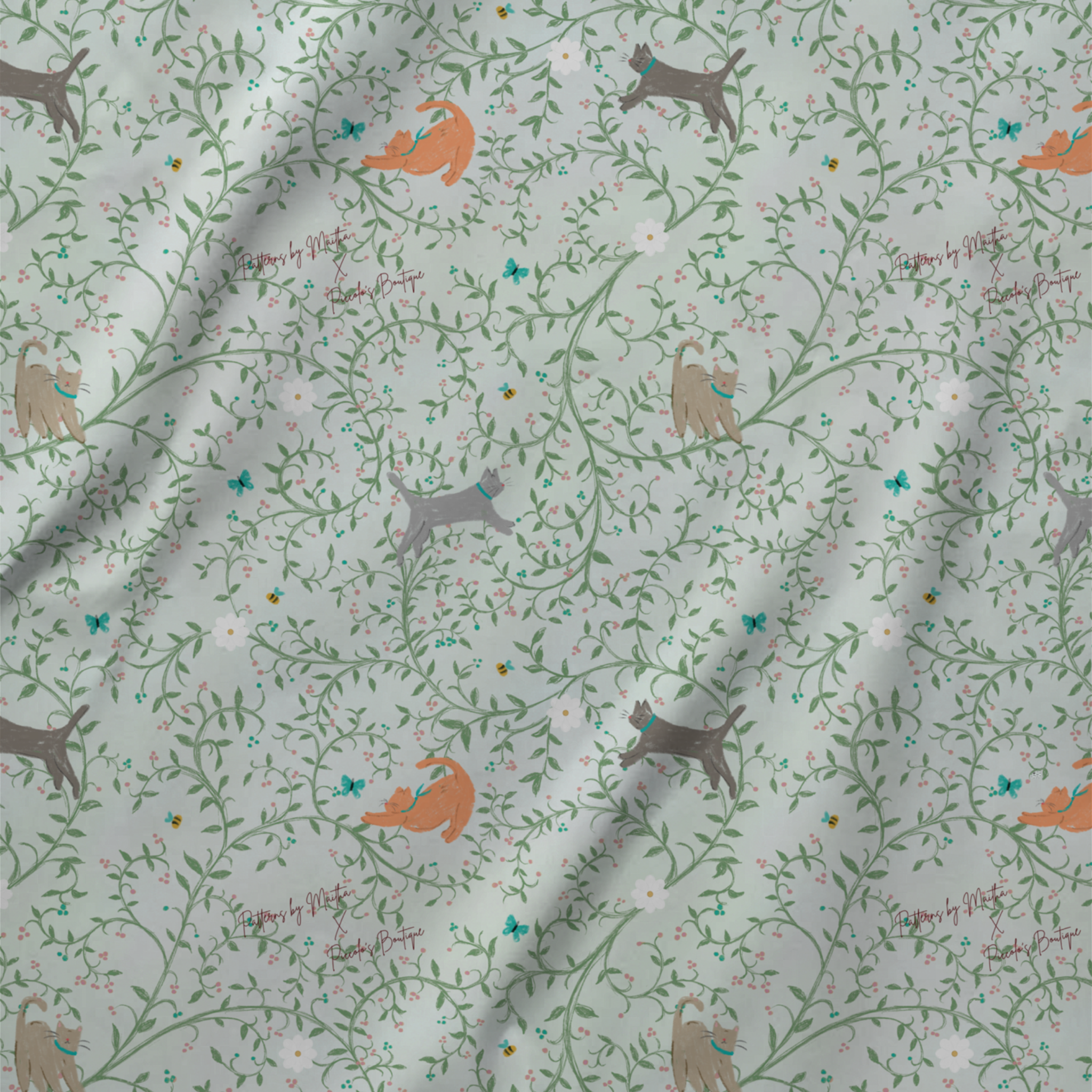 Piccolo & Friends Pets Cotton Fabric